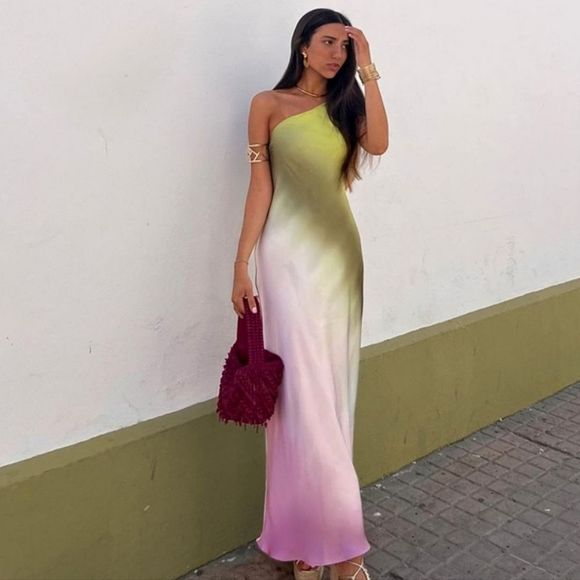 Zara Dresses & Skirts - ZARA TIE DYE ASYMMETRIC DRESS